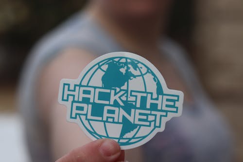 Hack the Planet Logo Sticker