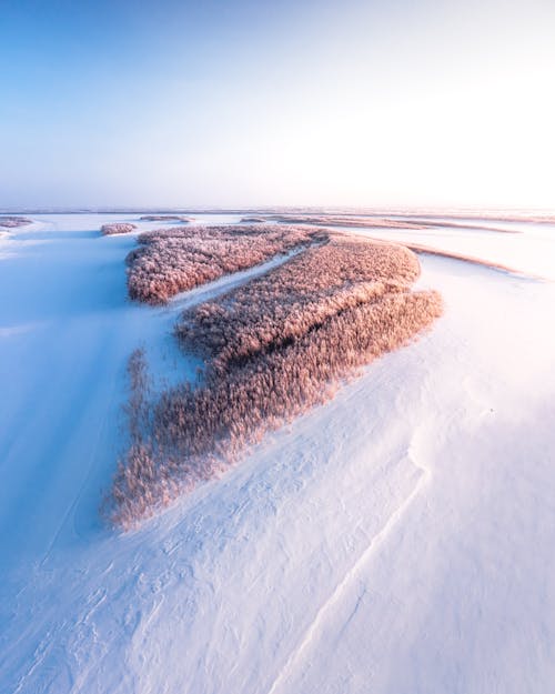 Free Aerial Snowy Landscape Stock Photo