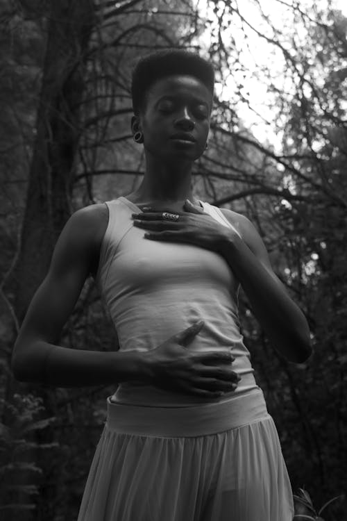 Kostnadsfria Kostnadsfri bild av afrikansk kvinna, anahata, bröst Stock foto