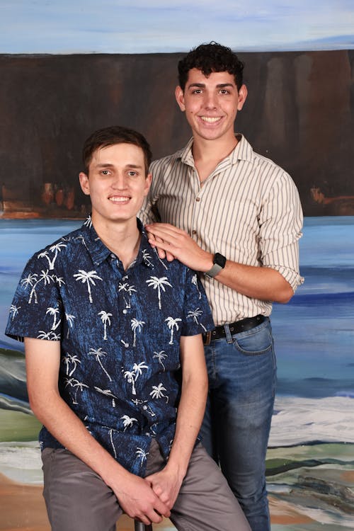 Portrait of Two Men Smiling