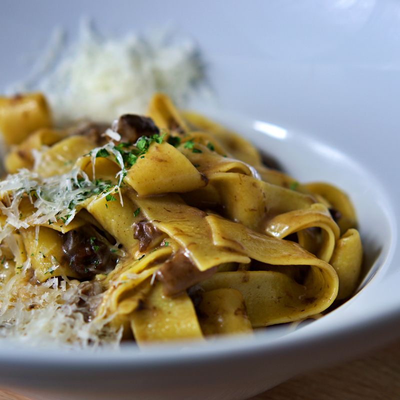 Italian Pappardelle with Creamy Yogurt Sage Sauce