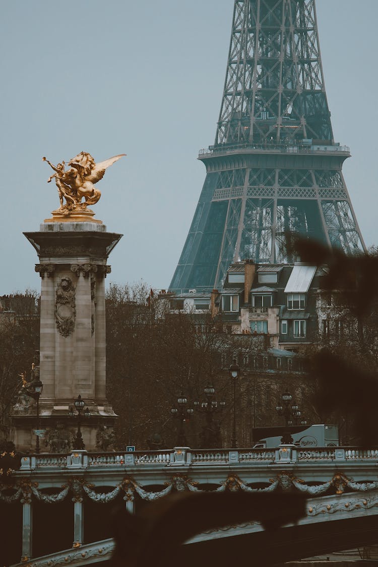 Pont Alexandre Bridge Near Eiffel Tower