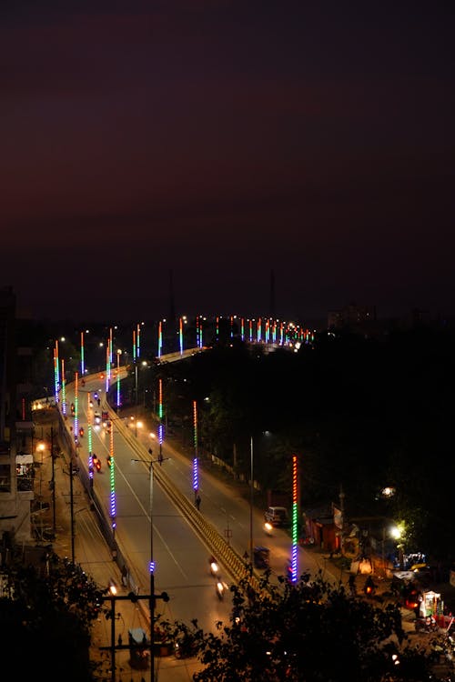 Free stock photo of bridge, city at night, city light Stock Photo