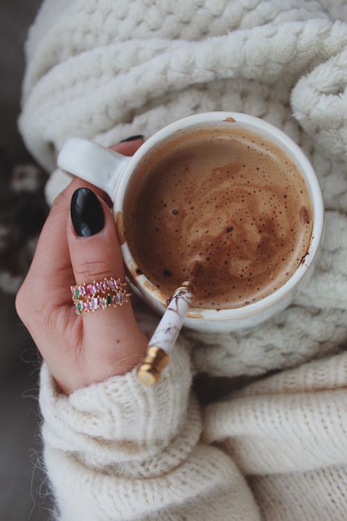 Free Warm up with a hot chocolate on a cozy winter morning, perfect for relaxation. Stock Photo