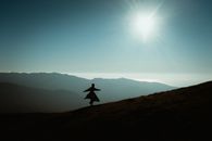 Silhouette of Person in the Mountain