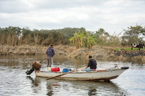 Foto stok gratis kano, kapal, nelayan