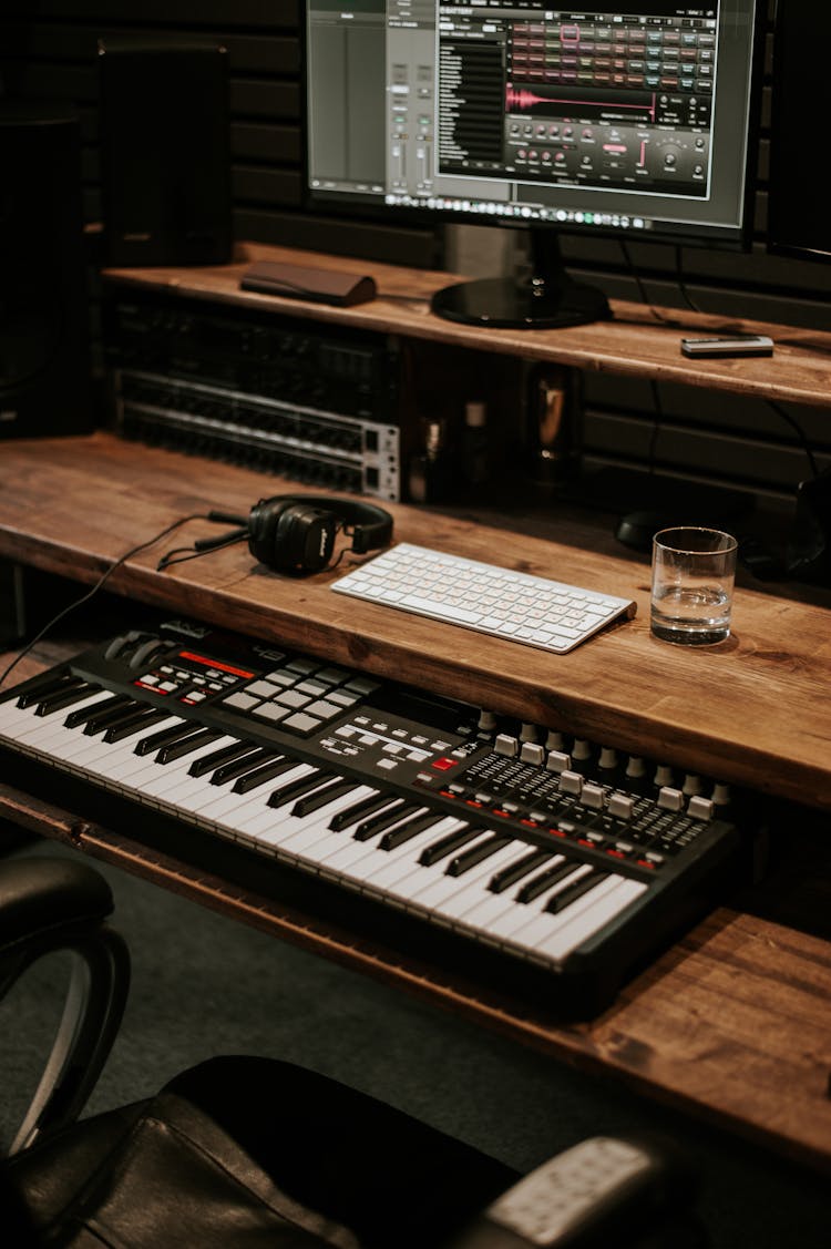 Electronic Piano And Monitor