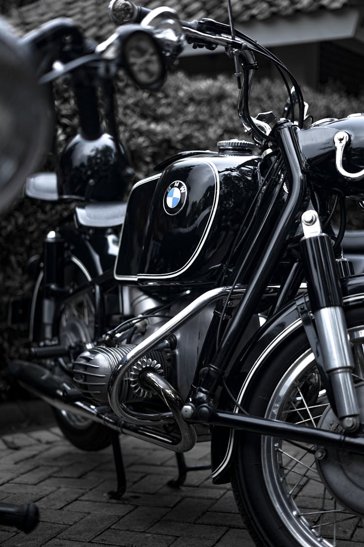 A Black BMW Cruiser Motorcycle