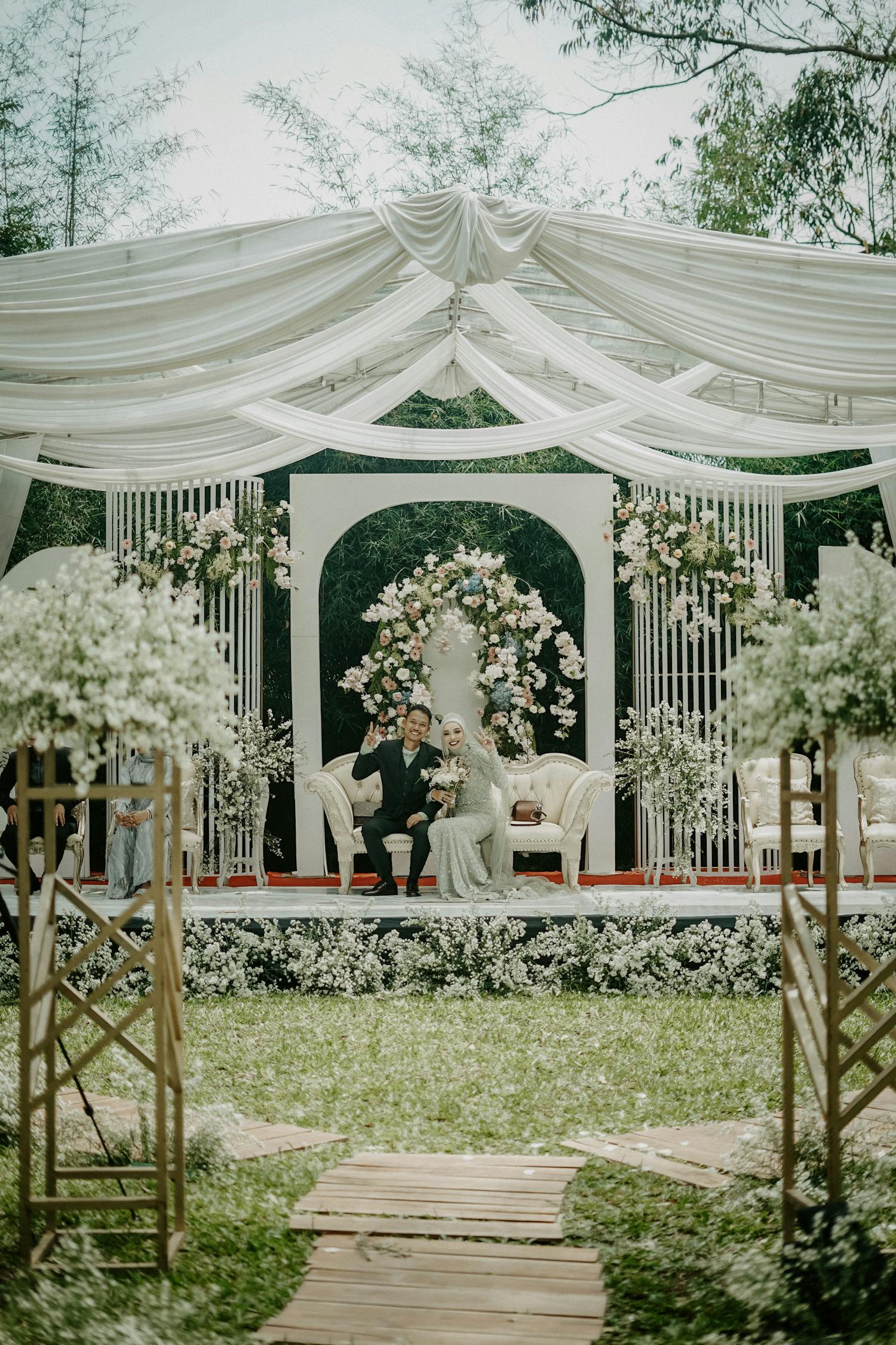 Wedding ceremony setup