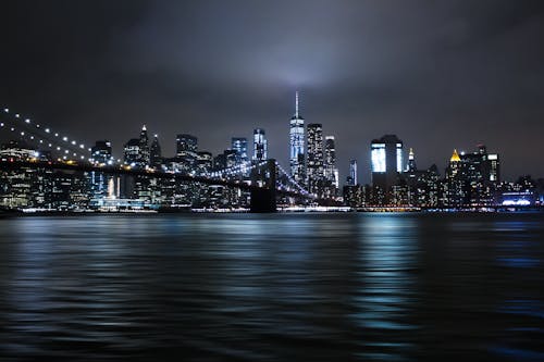 city_skyline, 夜间, 建築 的 免费素材图片