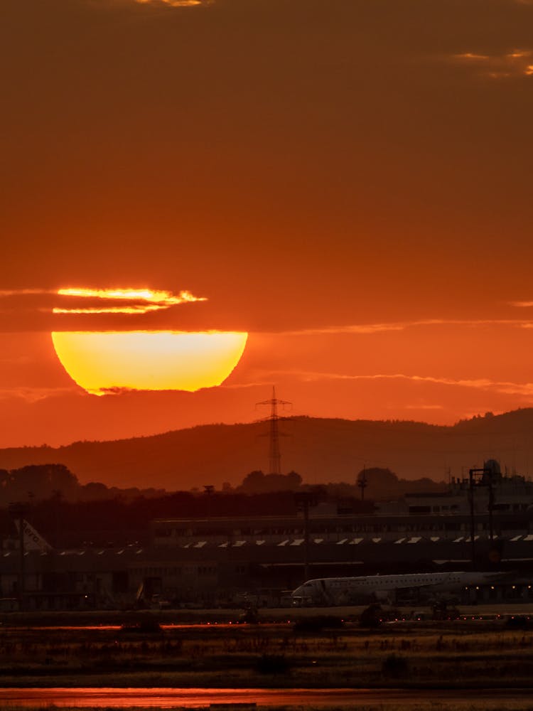 Sunset Over Airport