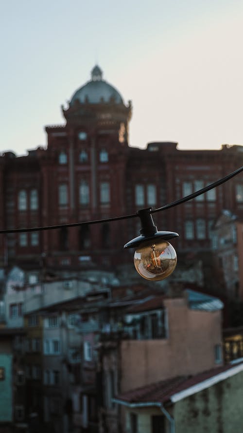 A Hanging String Light Bulb 