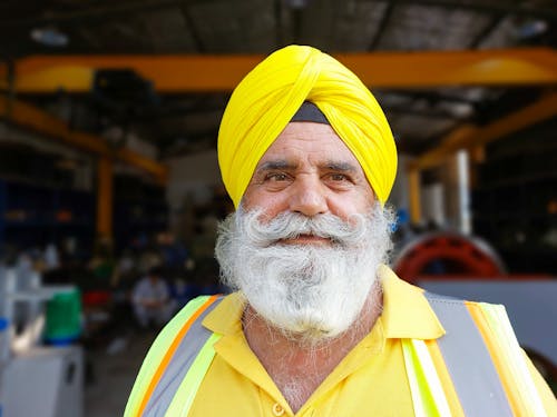 A Bearded Man in Yellow Turban