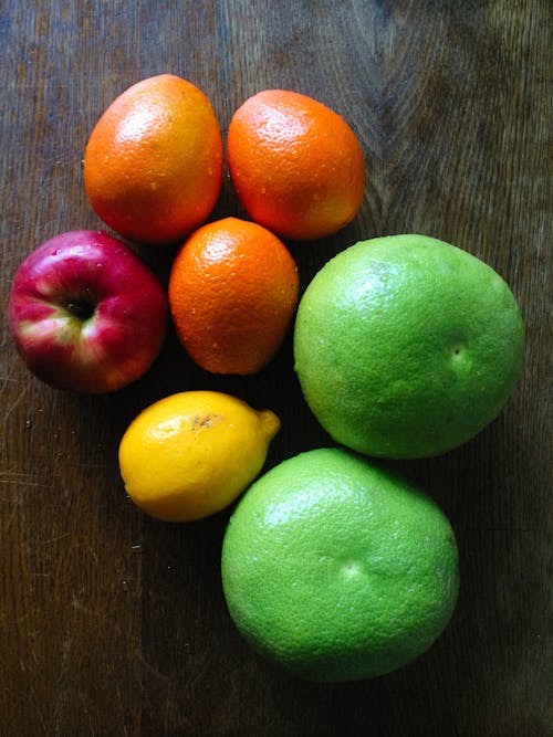 คลังภาพถ่ายฟรี ของ ผลไม้สีส้ม, มะนาว, มุมมองด้านบน