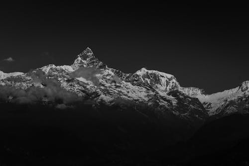 Imagine de stoc gratuită din alb-negru, fotografie monocromă, Himalaya