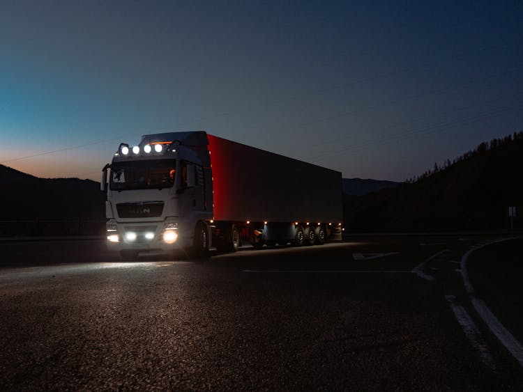 Photograph Of A Truck With Lights