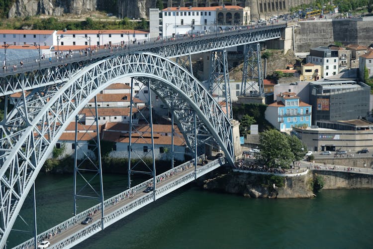 The Dom Luis I Bridge Over River Douro In Porto, Porto, Portugal