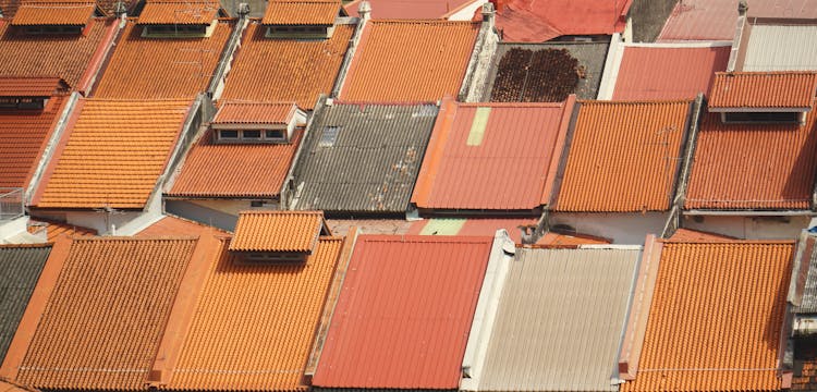 Brown Roofing Of Houses