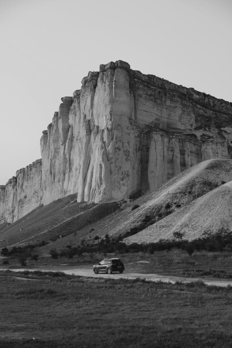 Suv Car Beside The Mountain