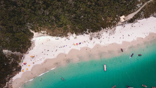 Foto d'estoc gratuïta de cos d'aigua, Costa, foto des d'un dron