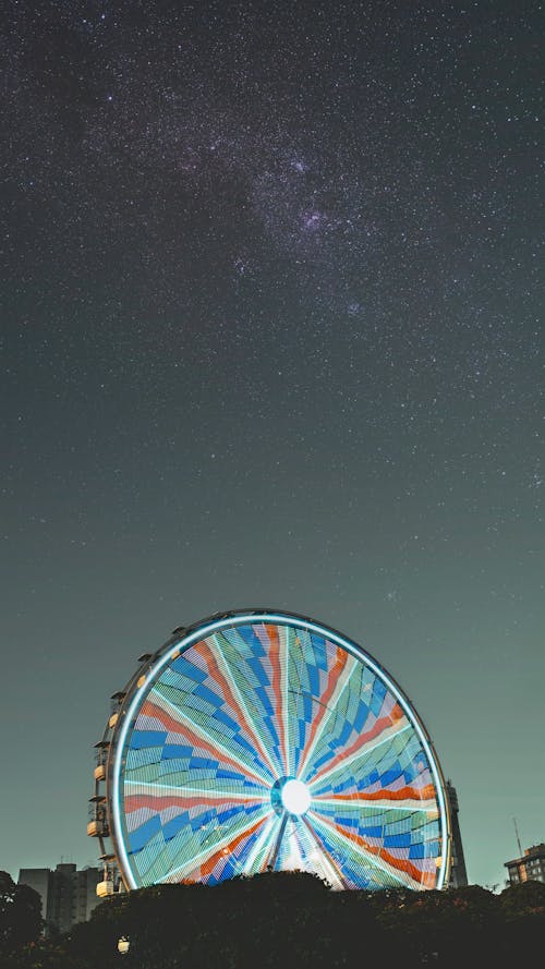 Scenic View of a Ferris Wheel during the Night