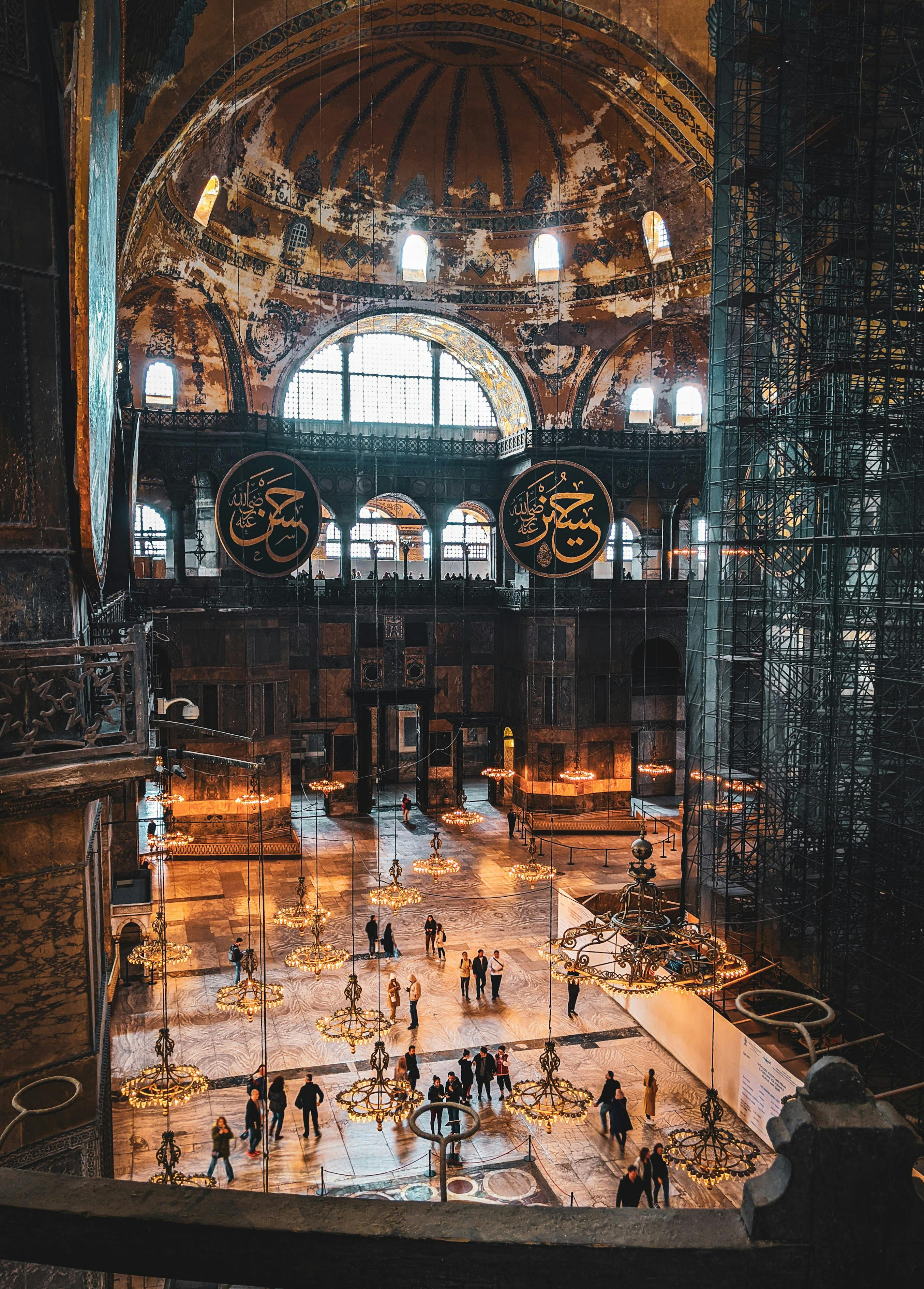 people in hagia sophia