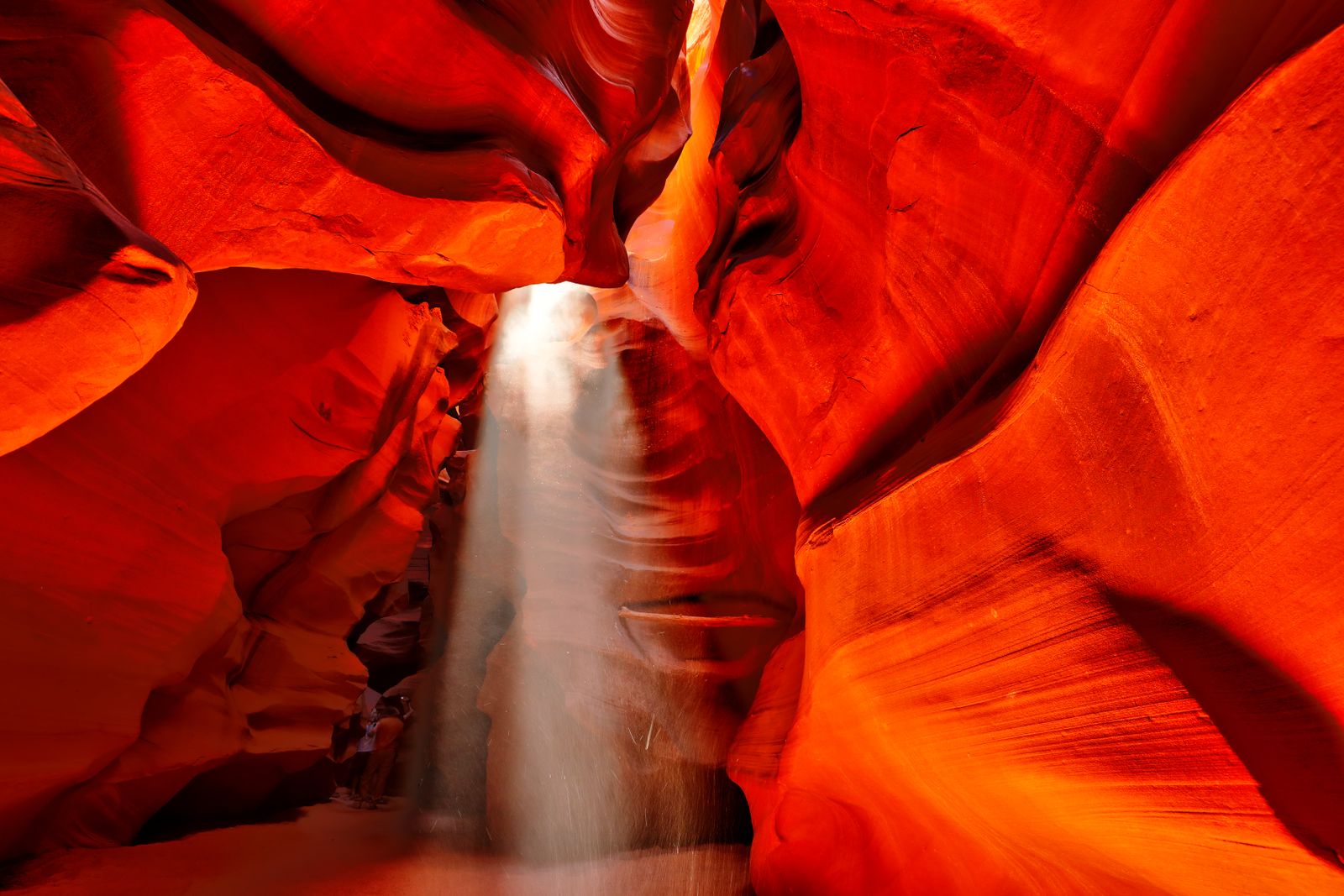 Antelope Canyon sandstone light beams
