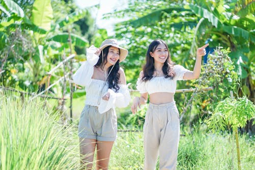 Two Women Smiling Together 