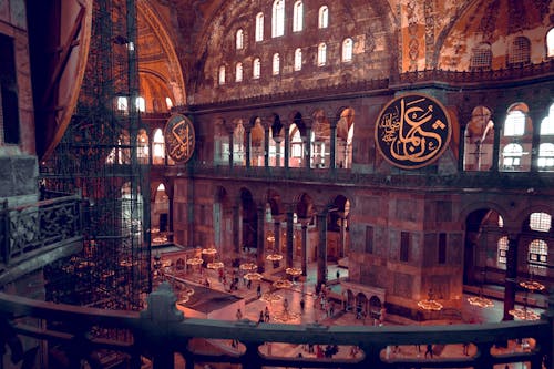 Gratis lagerfoto af berømte vartegn, bygning interiør, hagia sophia