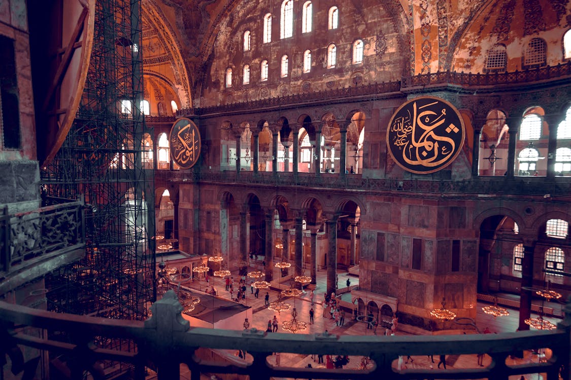 Gratis lagerfoto af berømte vartegn, bygning interiør, hagia sophia