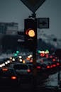 Black and Red Traffic Light