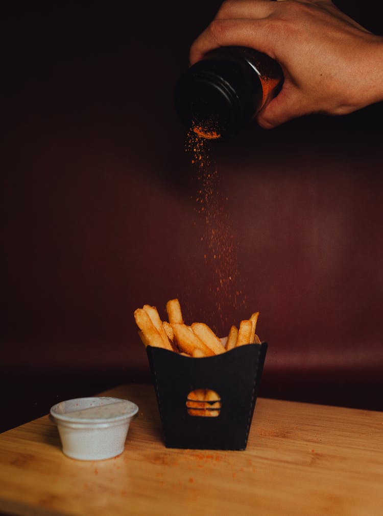 Fries Sprinkled With A Spice Powder