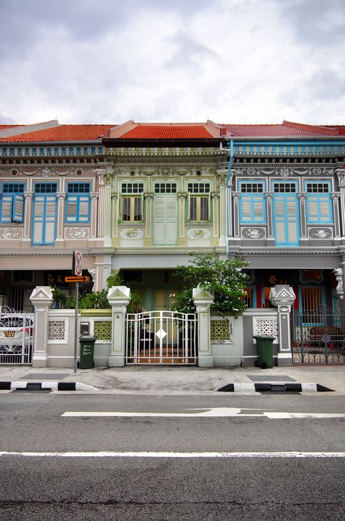 Free Vibrant heritage shophouses in Singapore on Koon Seng Road, a popular tourist spot. Stock Photo