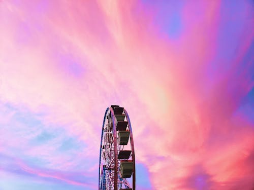 Ferris Wheel under Pink Sky