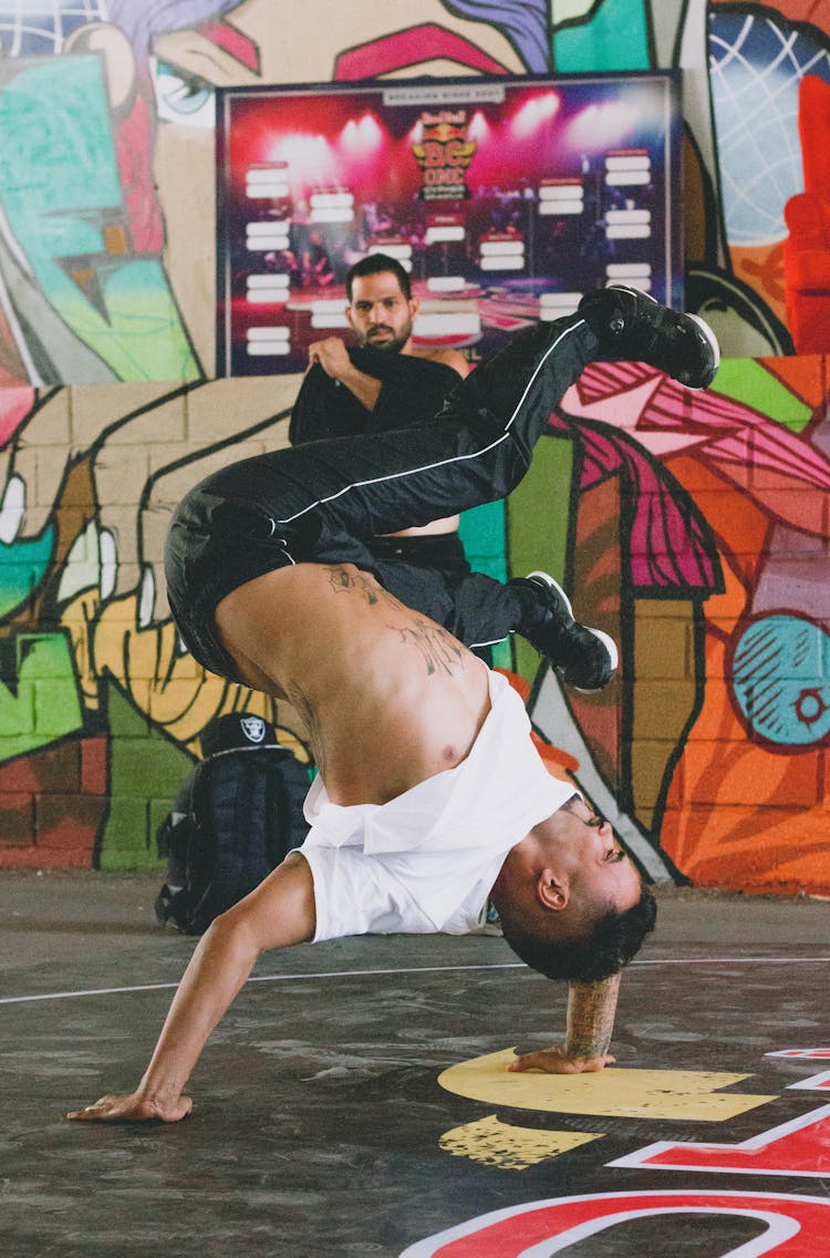 A Man Doing Breakdance