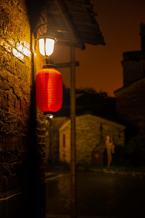 Free stock photo of night light, red