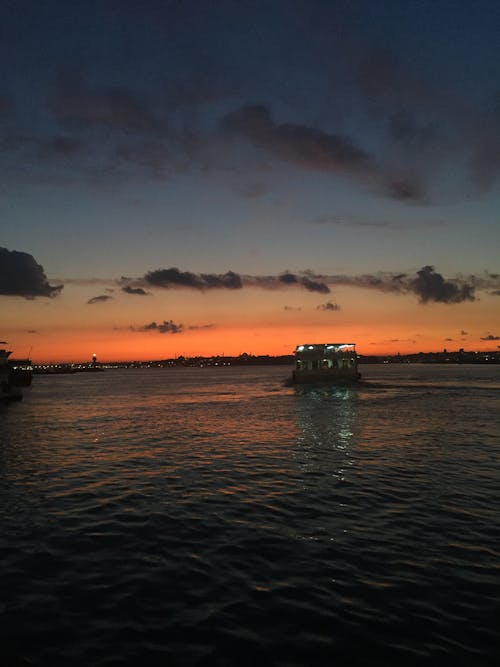 Free stock photo of boat trip, sea, sunset