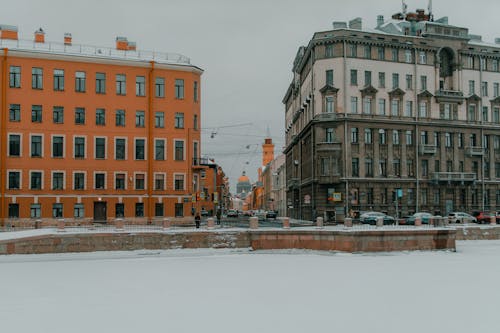 Kostnadsfri bild av byggnader, kall, snö