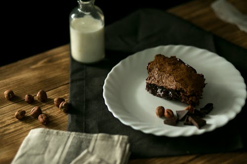 Free Chocolate and Nuts Cake Stock Photo