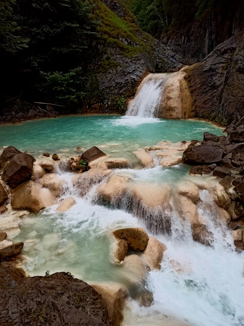 Streams of Water Across a River