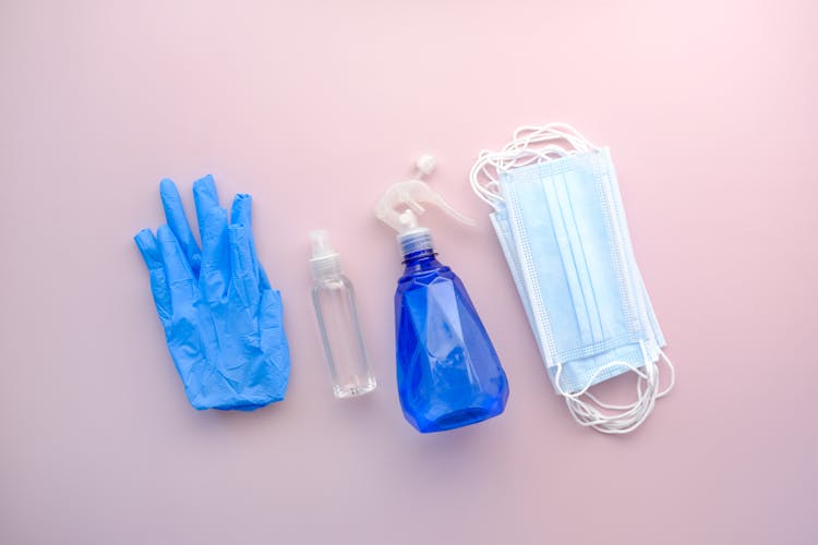 Face Masks And Plastic Gloves