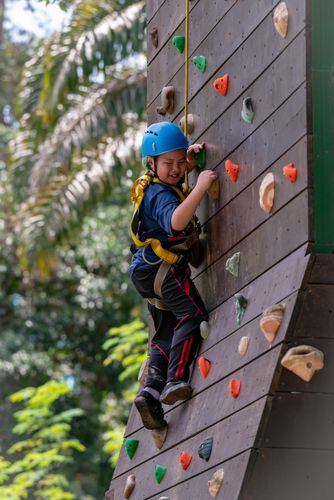 Kids climbing