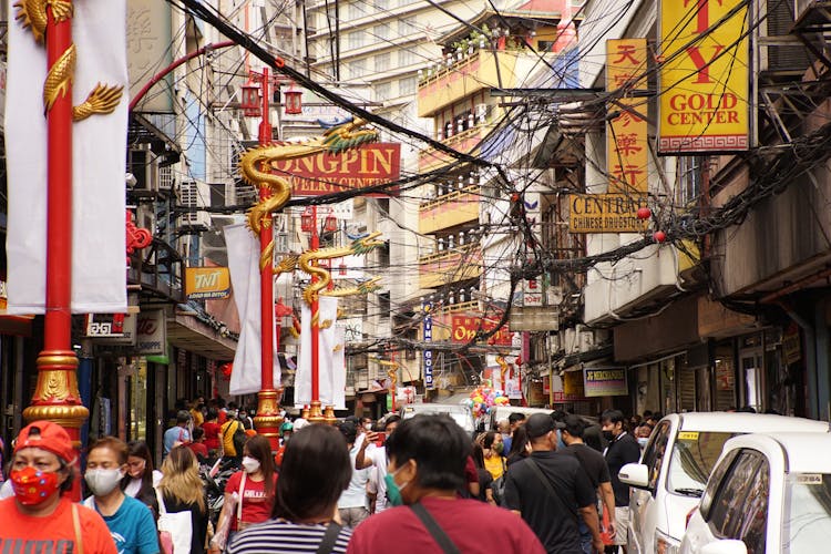 Crowd On Street In City