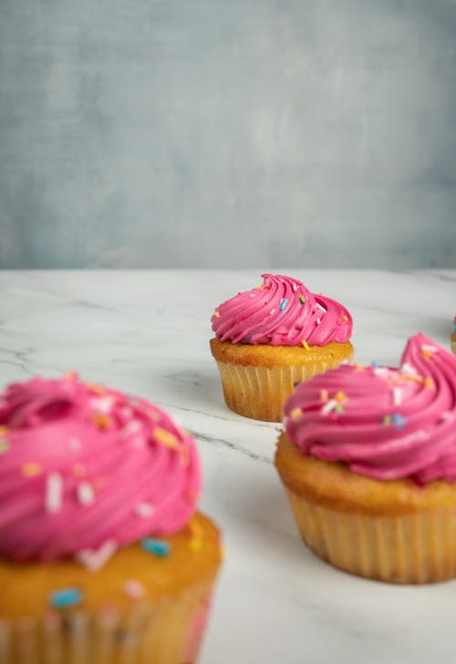 Close-Up Shot of Cupcakes 