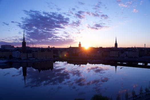 Free stock photo of sunrise, stockholm