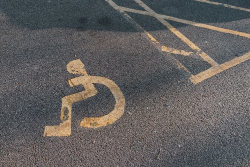 Disability Marking on Asphalt Pavement