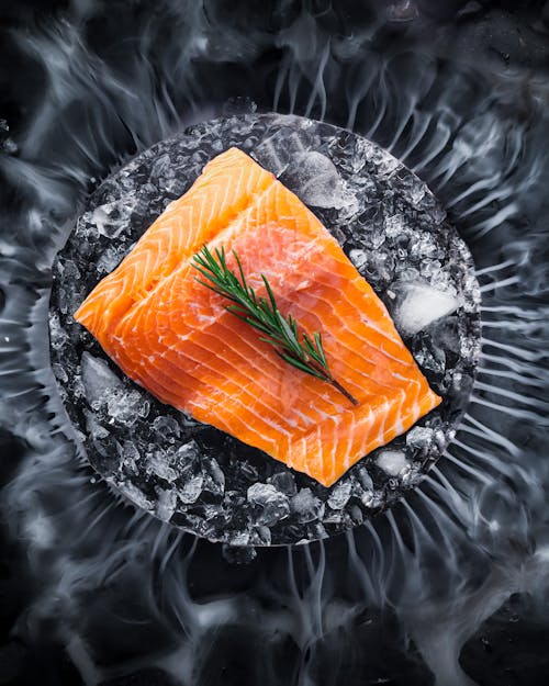 Fresh Salmon in Close-up Photography