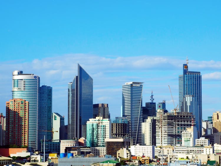 Skyline Of Makati City In Manila, Philip