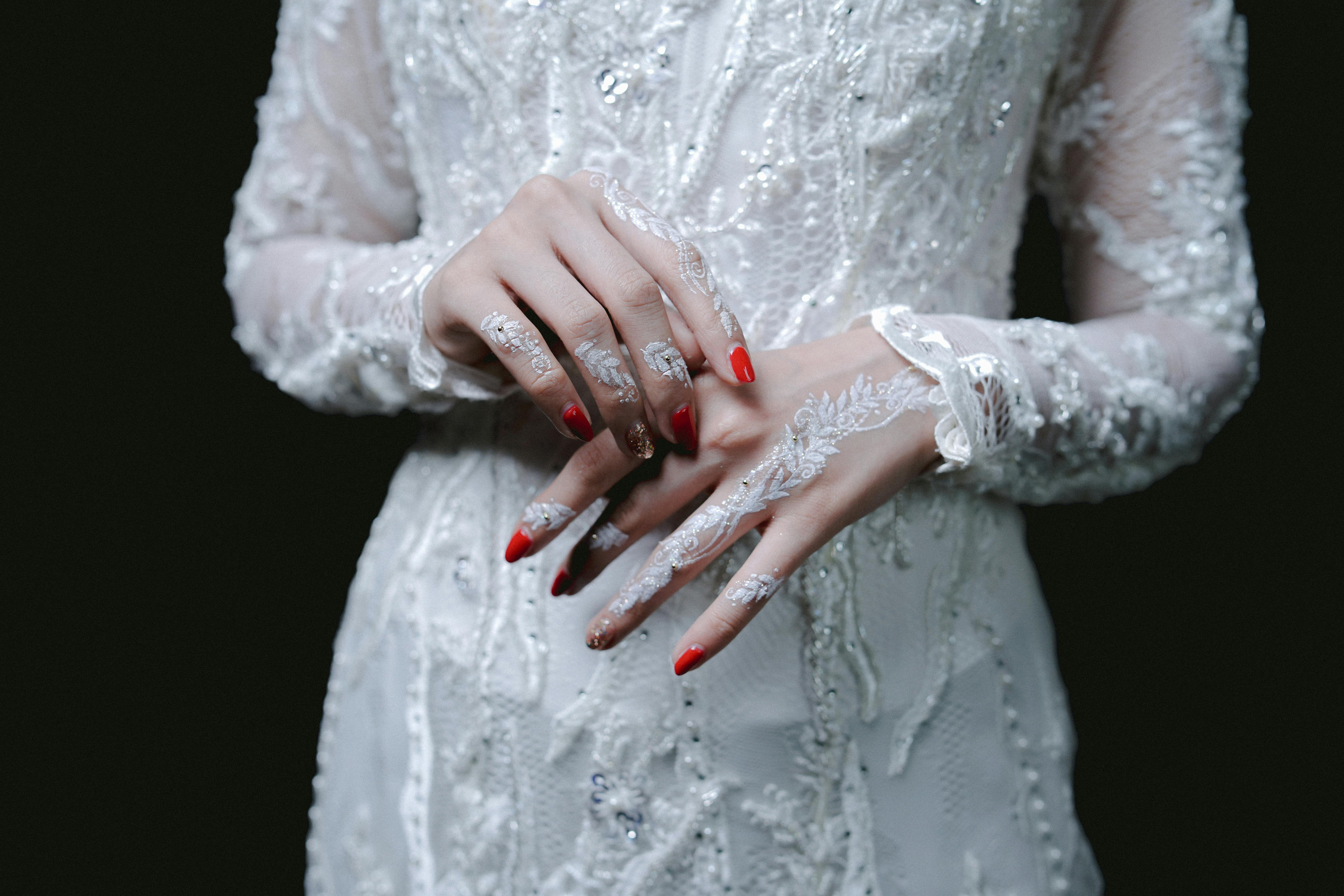 Sheer Nude Bridal Nails