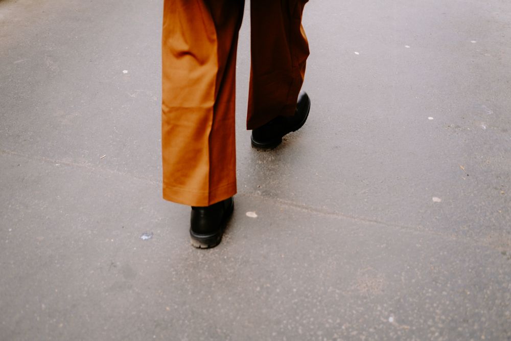 Tailored capri pants with kitten heels — modern styling